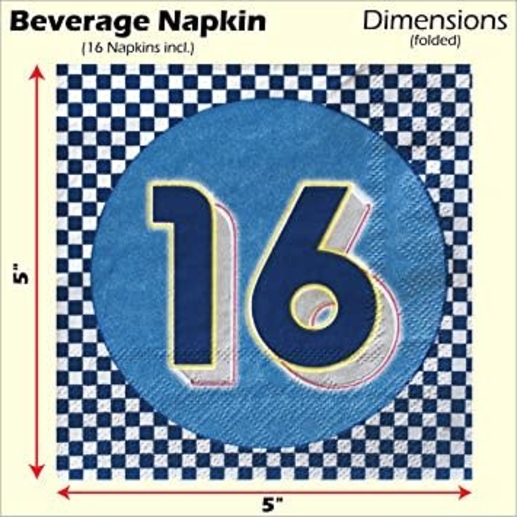Havercamp 16th Birthday Beverage Napkins - 16ct.