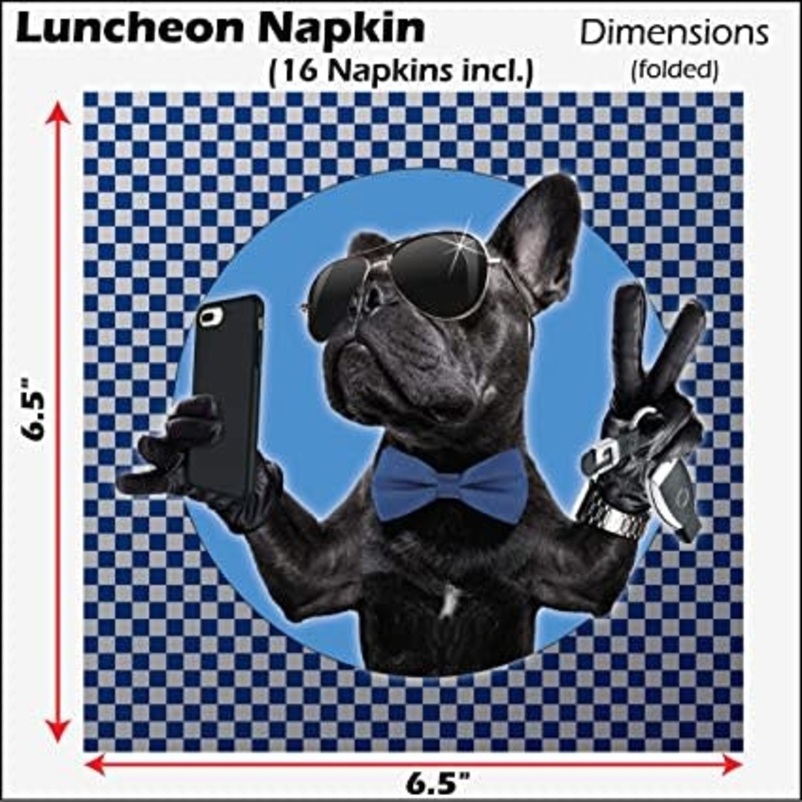 Havercamp Cool Bulldog Lunch Napkins - 16ct.