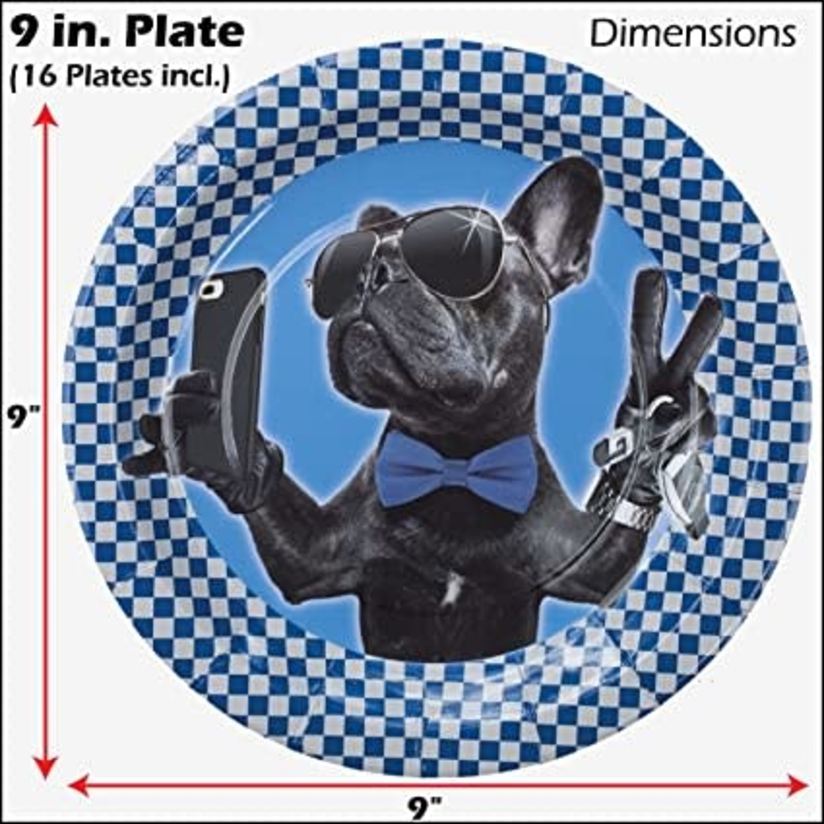Havercamp 9" Cool Bulldog Plates - 8ct.