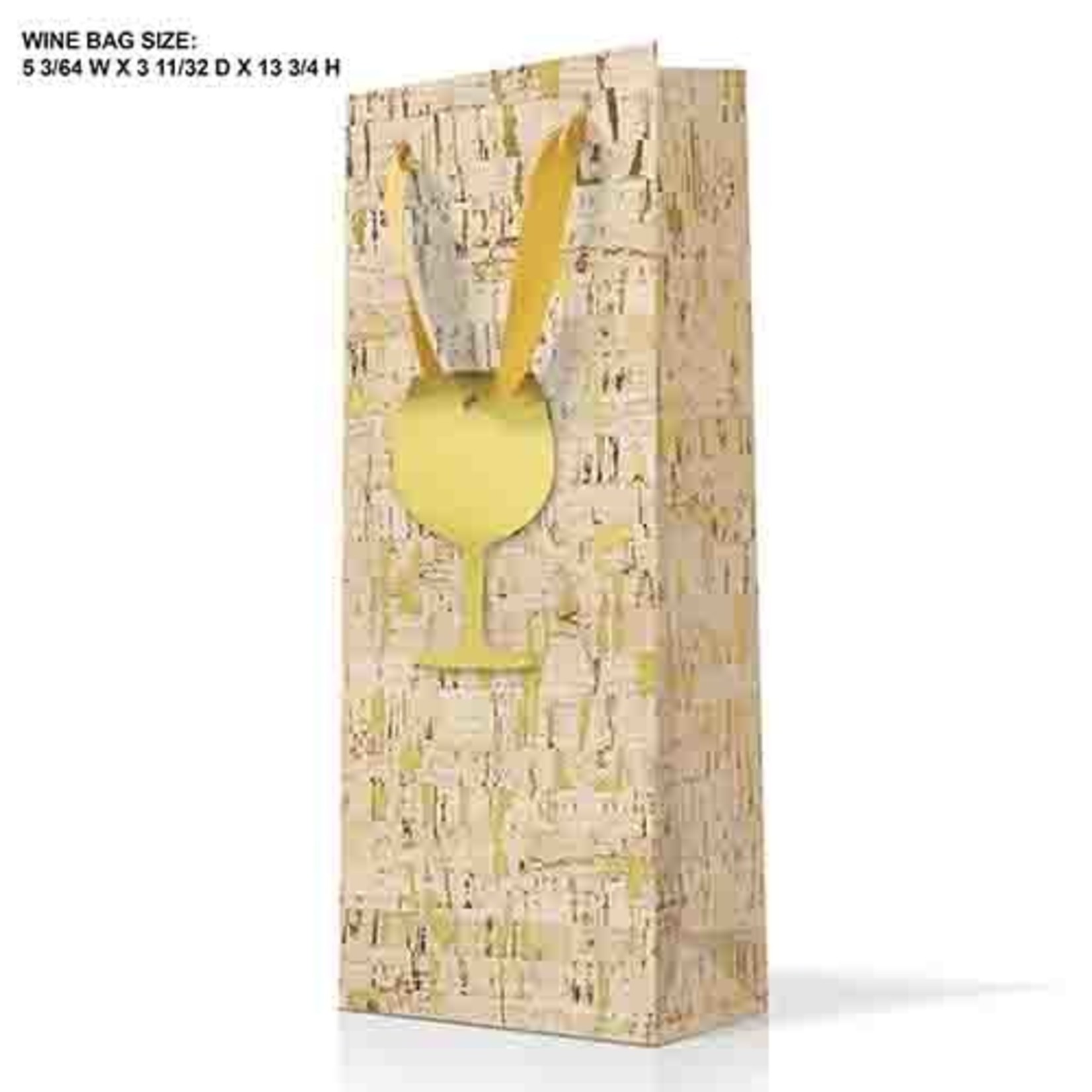 Creative Converting Gold Cork Wine Bag - 1ct.