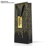 Creative Converting Black & Gold Beading Wine Bag - 1ct.