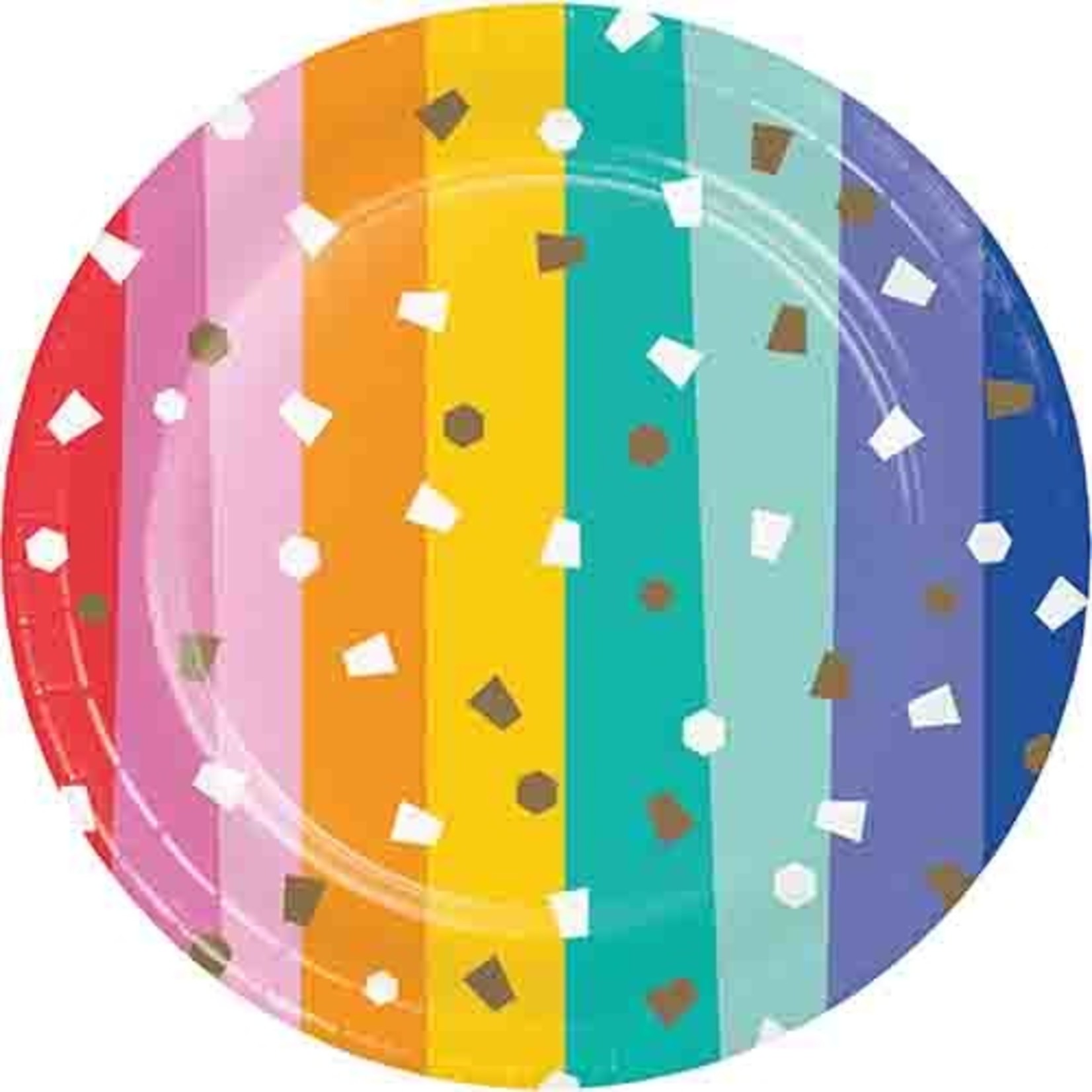 Creative Converting 7" Birthday Confetti Plates - 8ct.