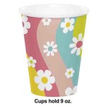 Creative Converting 9oz. Flower Power Cups - 8ct.
