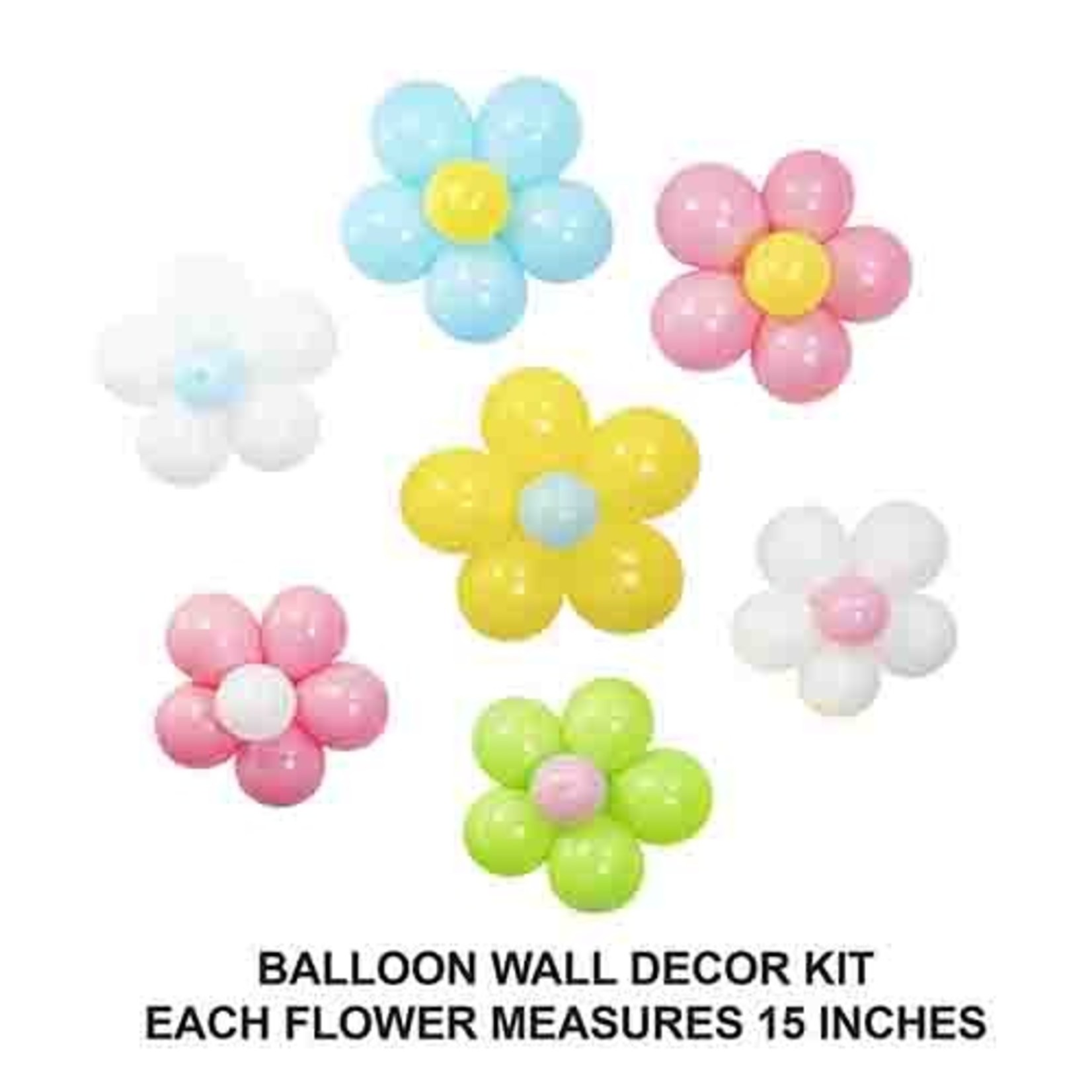 Creative Converting Flower Power Balloon Flower Kit - 5ct. (Comes W/ Balloons)