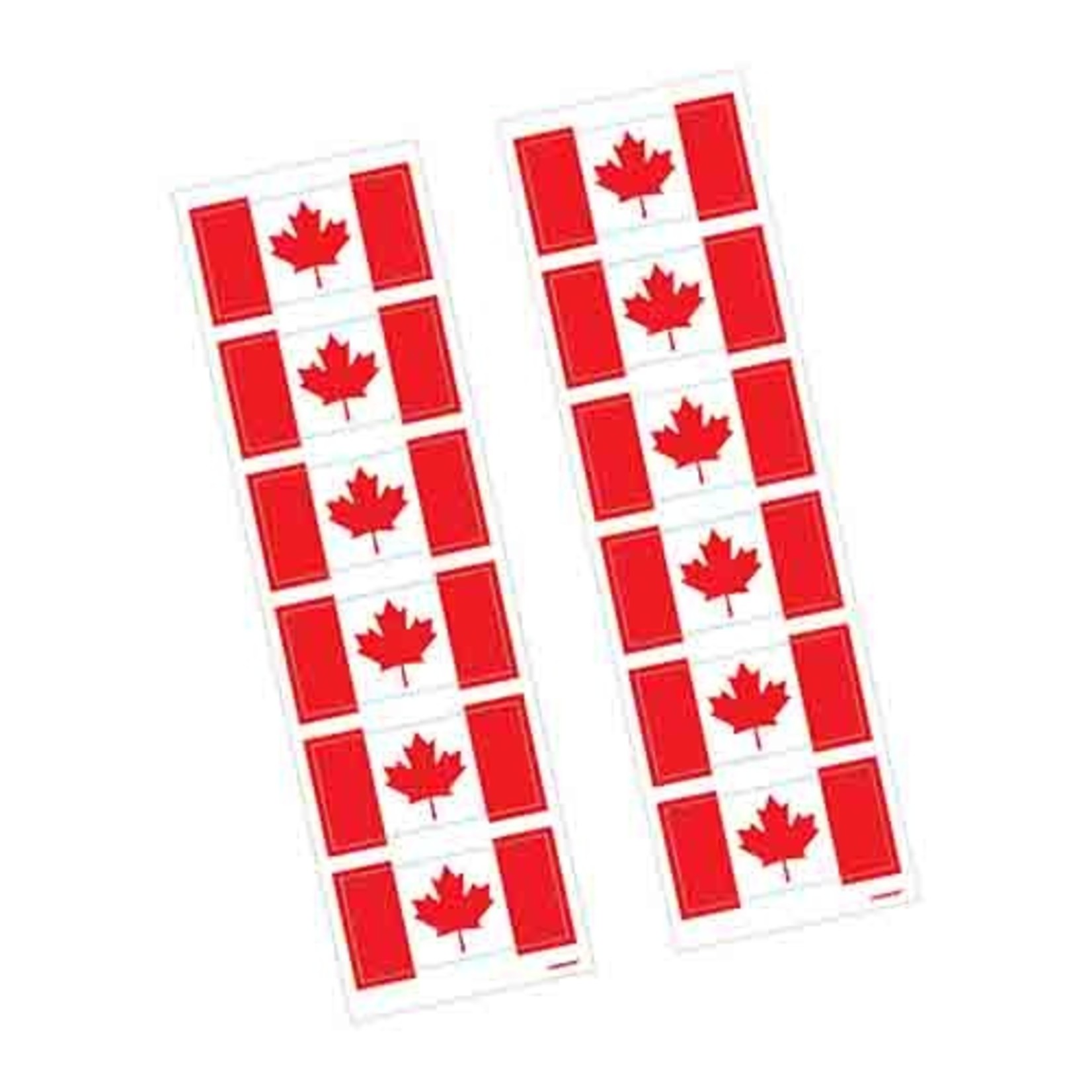 Amscan Canadian Flag Small Strip Stickers - 48ct.