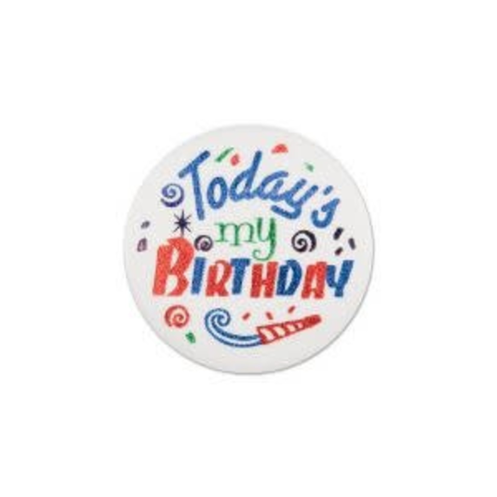 Beistle 'Today's My Birthday' Satin Button - 1ct.