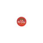 Beistle 'It's My Birthday' Red Satin Button - 1ct.