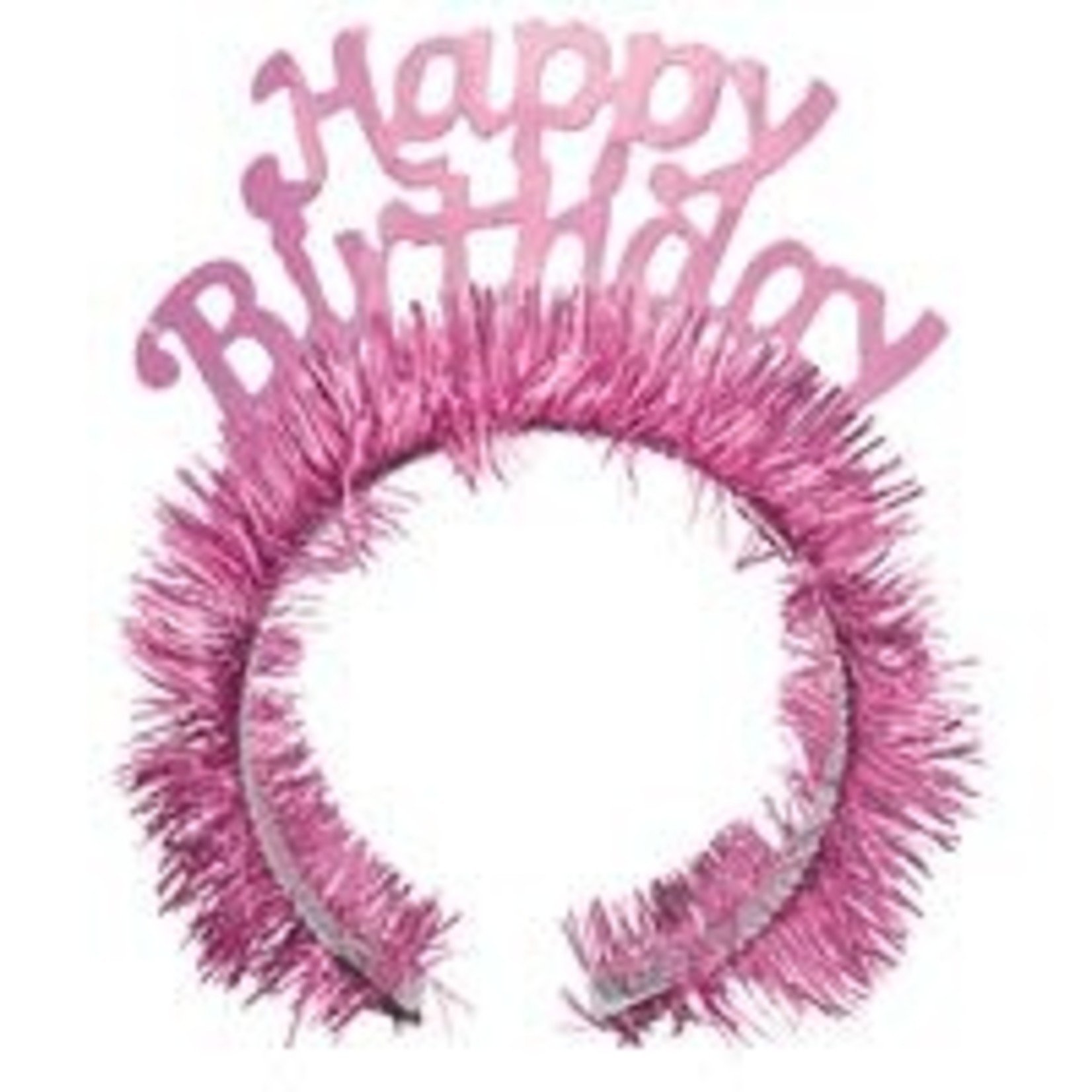 unique Happy Birthday Deluxe Hot Pink Tiara - 1ct.