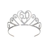 Beistle 60th Glittered Metal Birthday Tiara - 1ct.