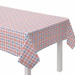 Amscan Summer Block Party Plaid Flannel Table Cover - (52" x 90")