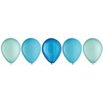 Amscan 11" Aqua Blue Latex Balloon Assortment - 15ct.