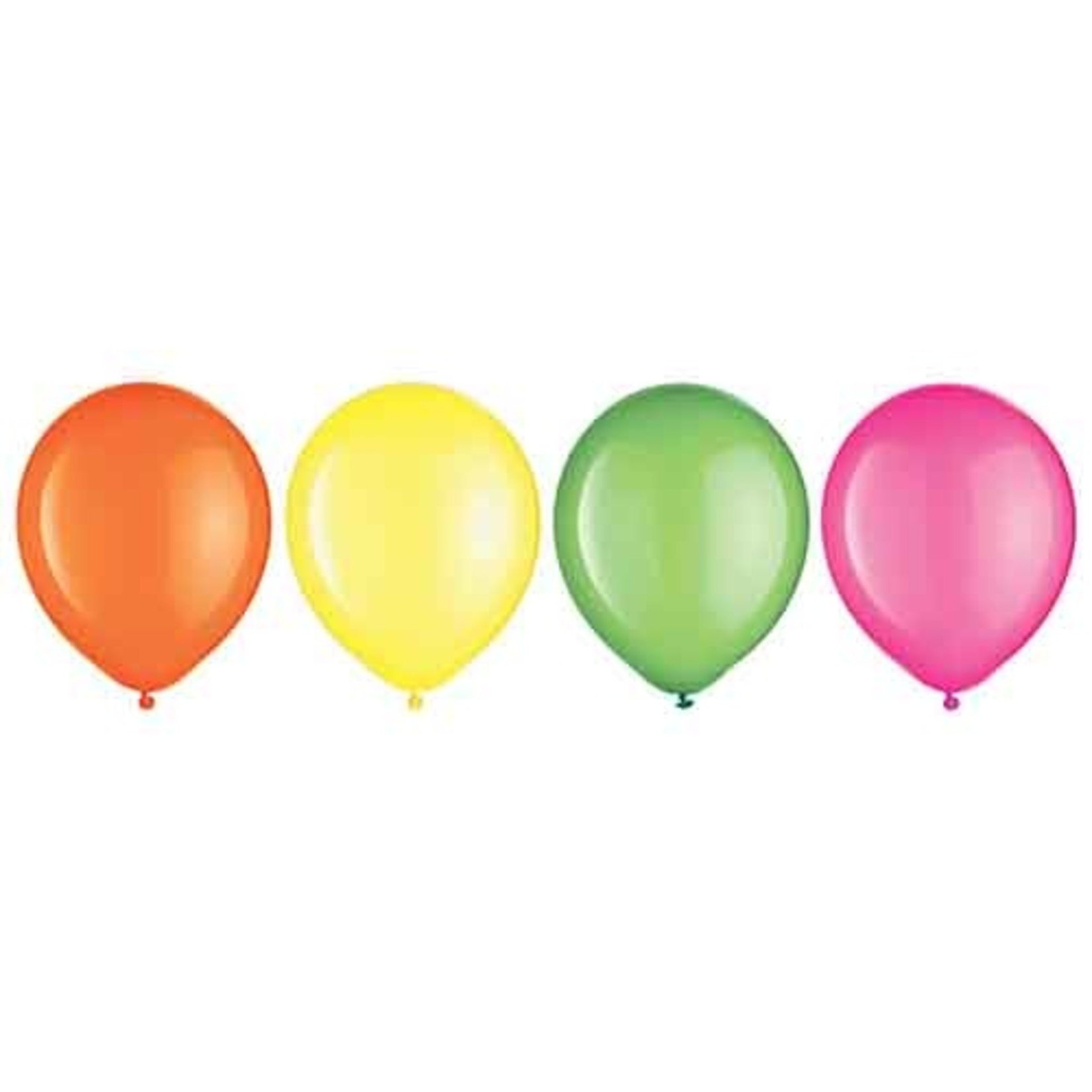Amscan 11" Neon Latex Balloon Assorted Color Mix - 15ct.