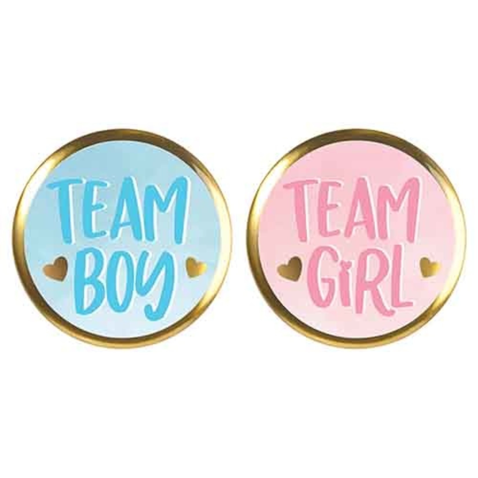 Amscan Team Boy and Team Girl Buttons -10pcs.