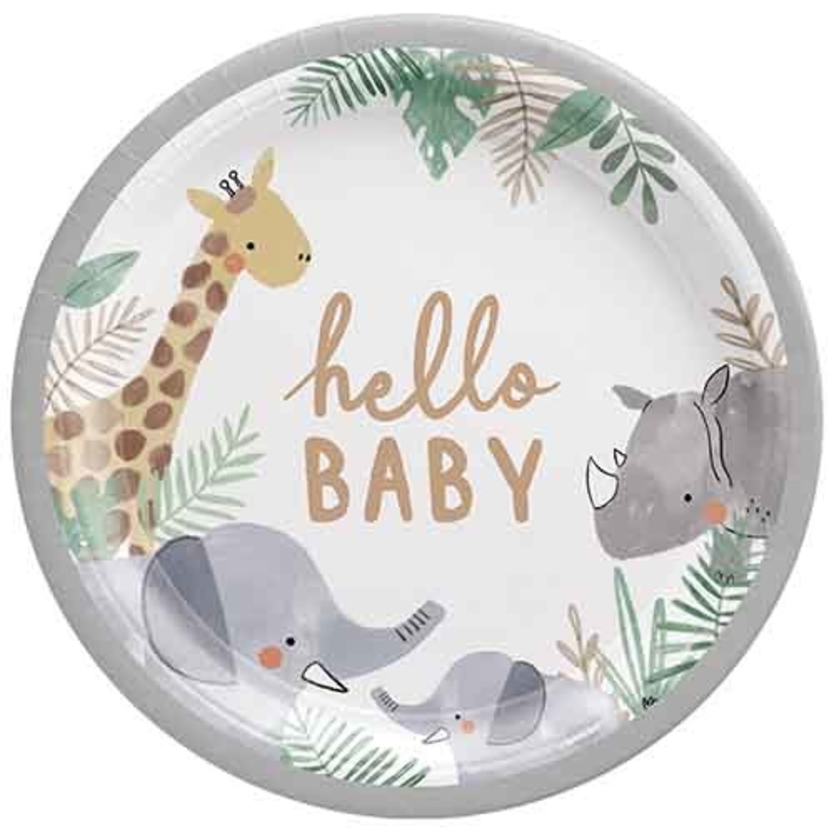 Amscan 10" Soft Jungle Paper Plates - 8ct.