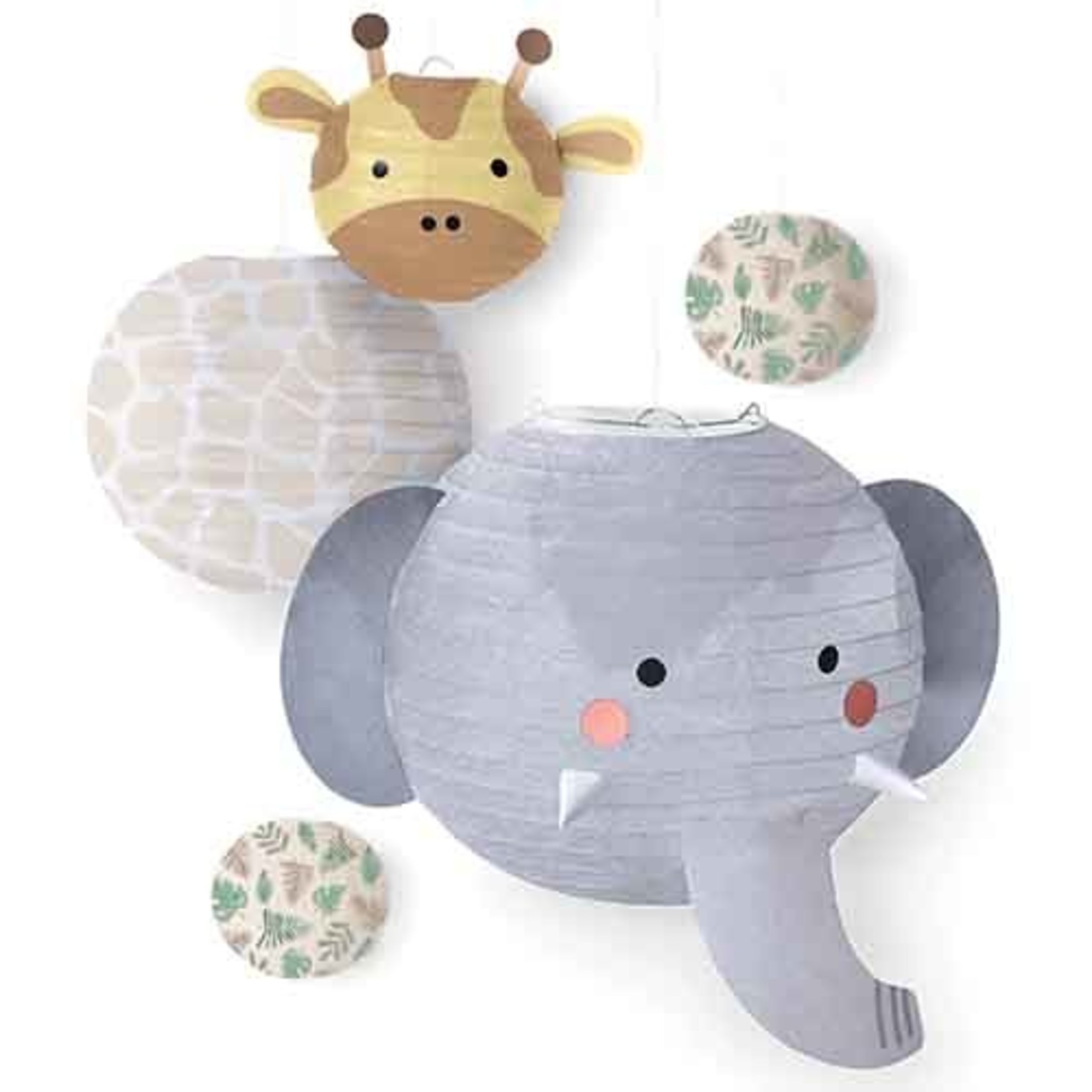 Amscan Soft Jungle Shaped Paper Lanterns - 5ct.