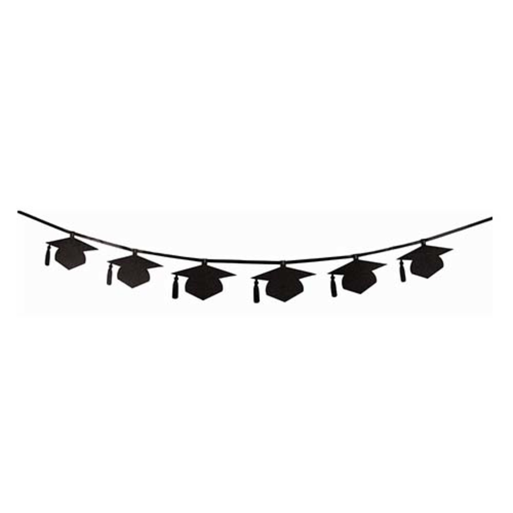 Rubies Black Graduation Hat Glitter Banner - 7'