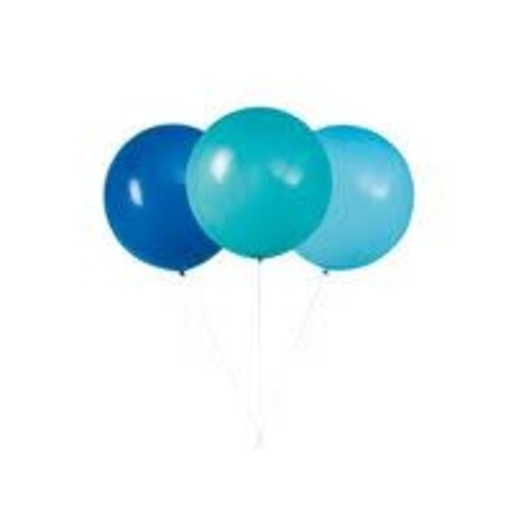 unique 24" Blue, Teal & Baby Blue Latex Balloons - 3ct. (Helium Not Included)