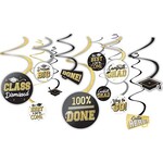 Amscan Graduation Value Pack Hanging Swirls - 12ct.