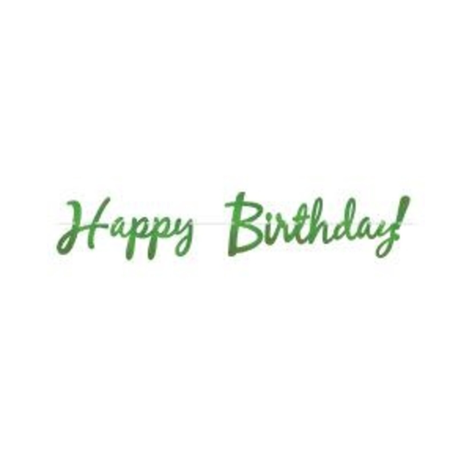 Beistle Green Foil Happy Birthday Banner - 5'