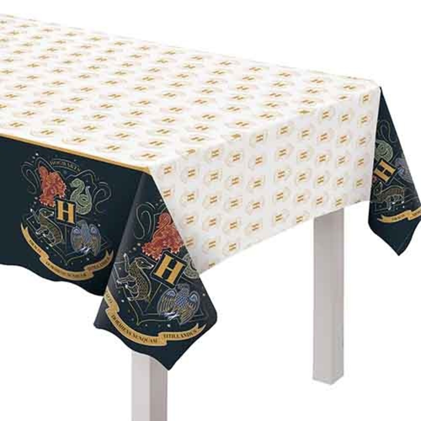 Amscan Harry Potter Hogwarts United Plastic Table Cover - 54" x 96"