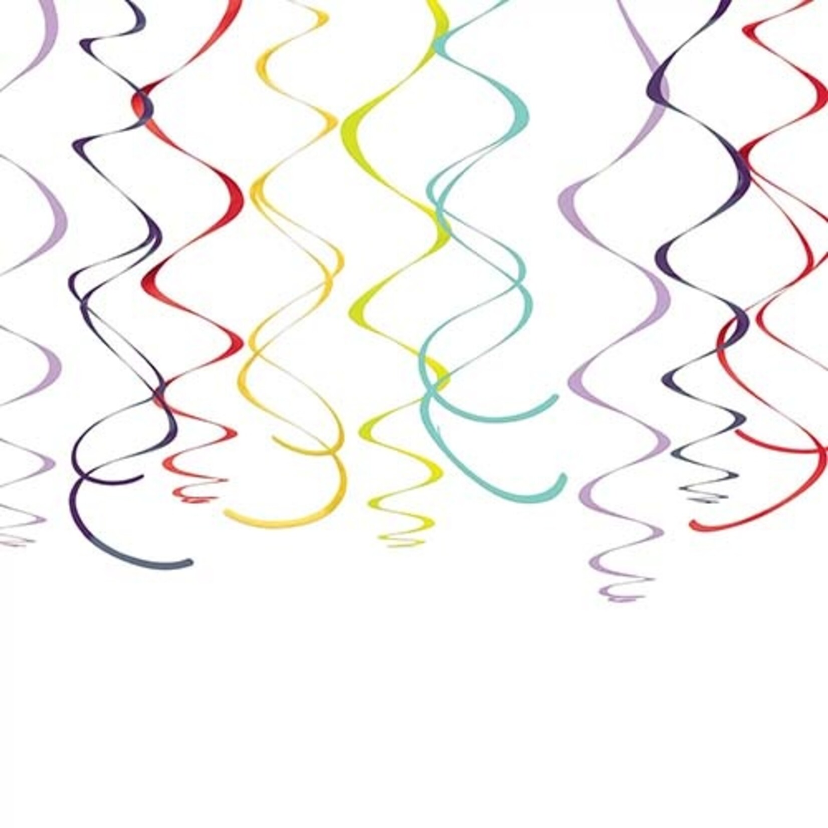 Amscan Rainbow Swirl Decorations -12pc.