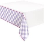 unique Pastel Gingham Plastic Table Cover - 54" x 84"