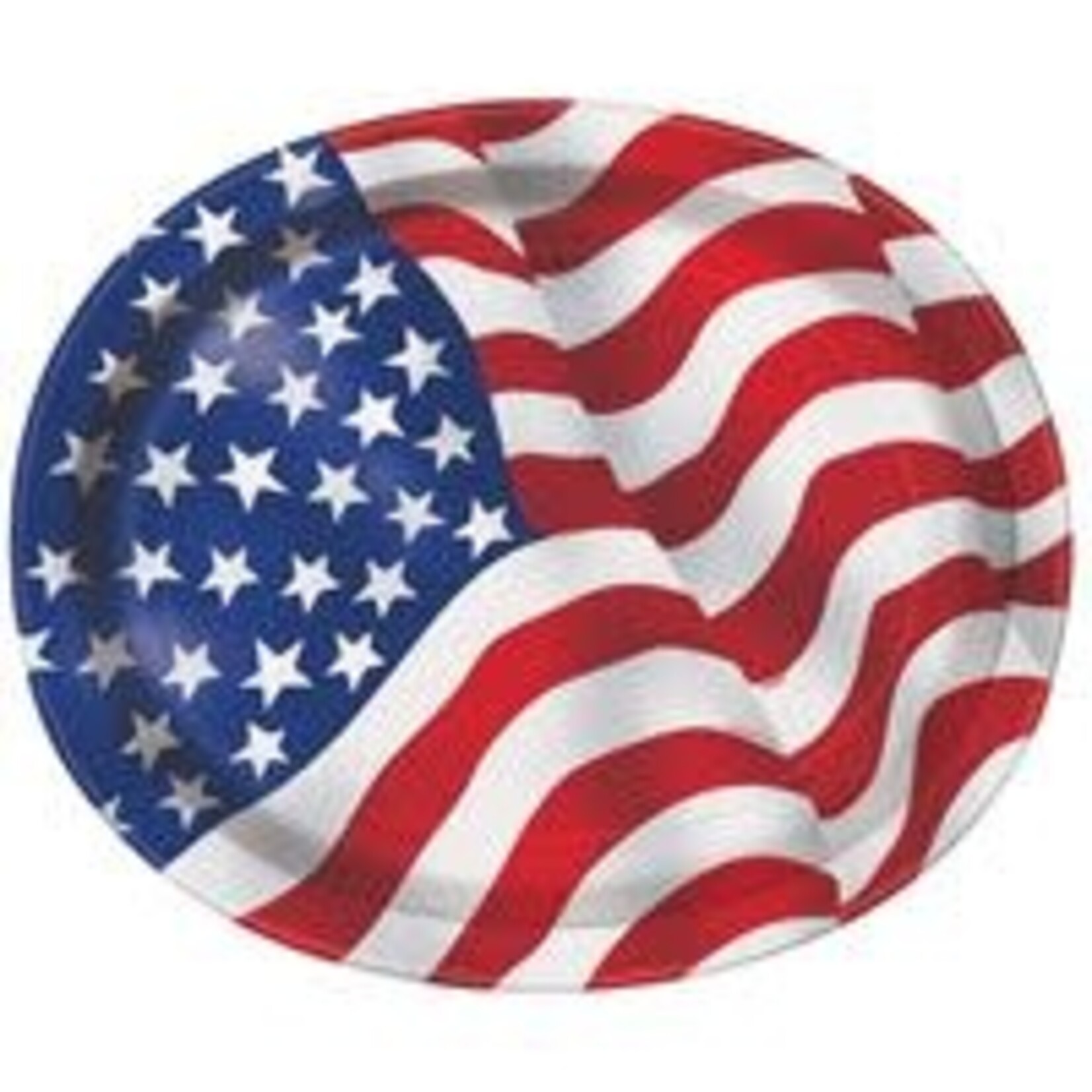 unique USA Flag Oval Dinner Platters - 8ct. (12" x 10")