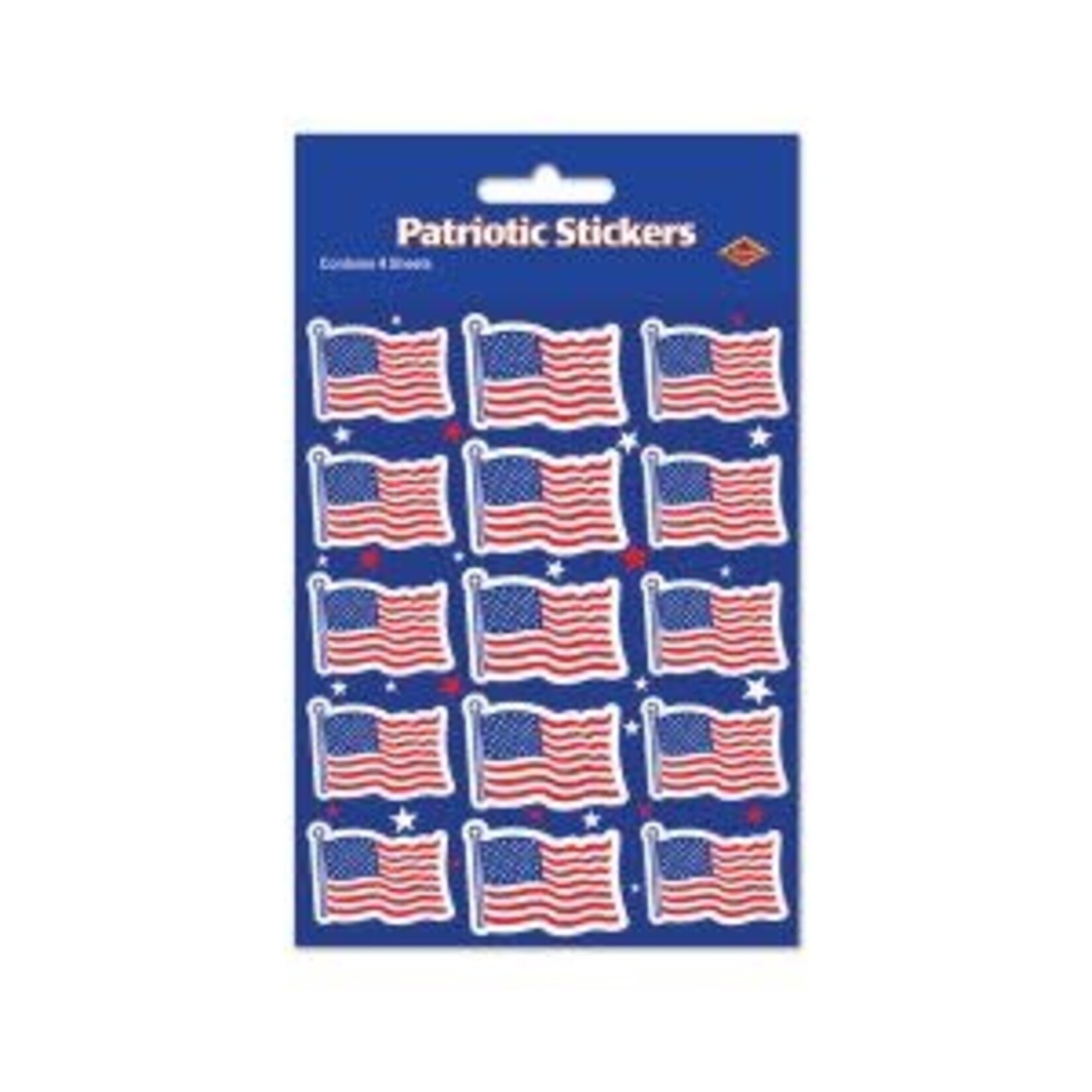 Beistle American Flag Stickers - 60ct.