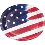 Creative Converting Painterly Patriotic Oval Platters - 8ct. (12" x 10")