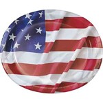 Creative Converting Flying Flag Oval Platters - 8ct. (12" x 10")