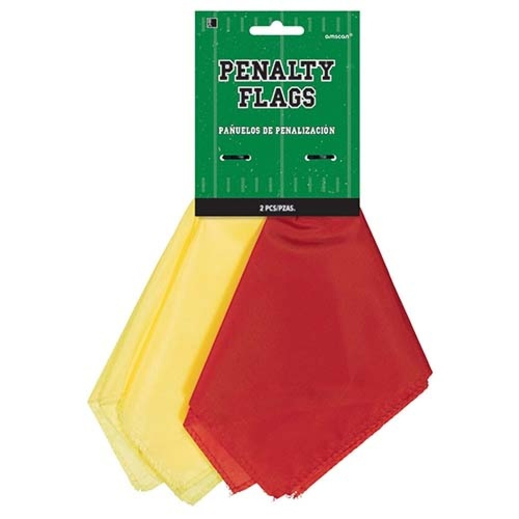 Amscan Red Challenge & Yellow Penalty Flag - 2ct.