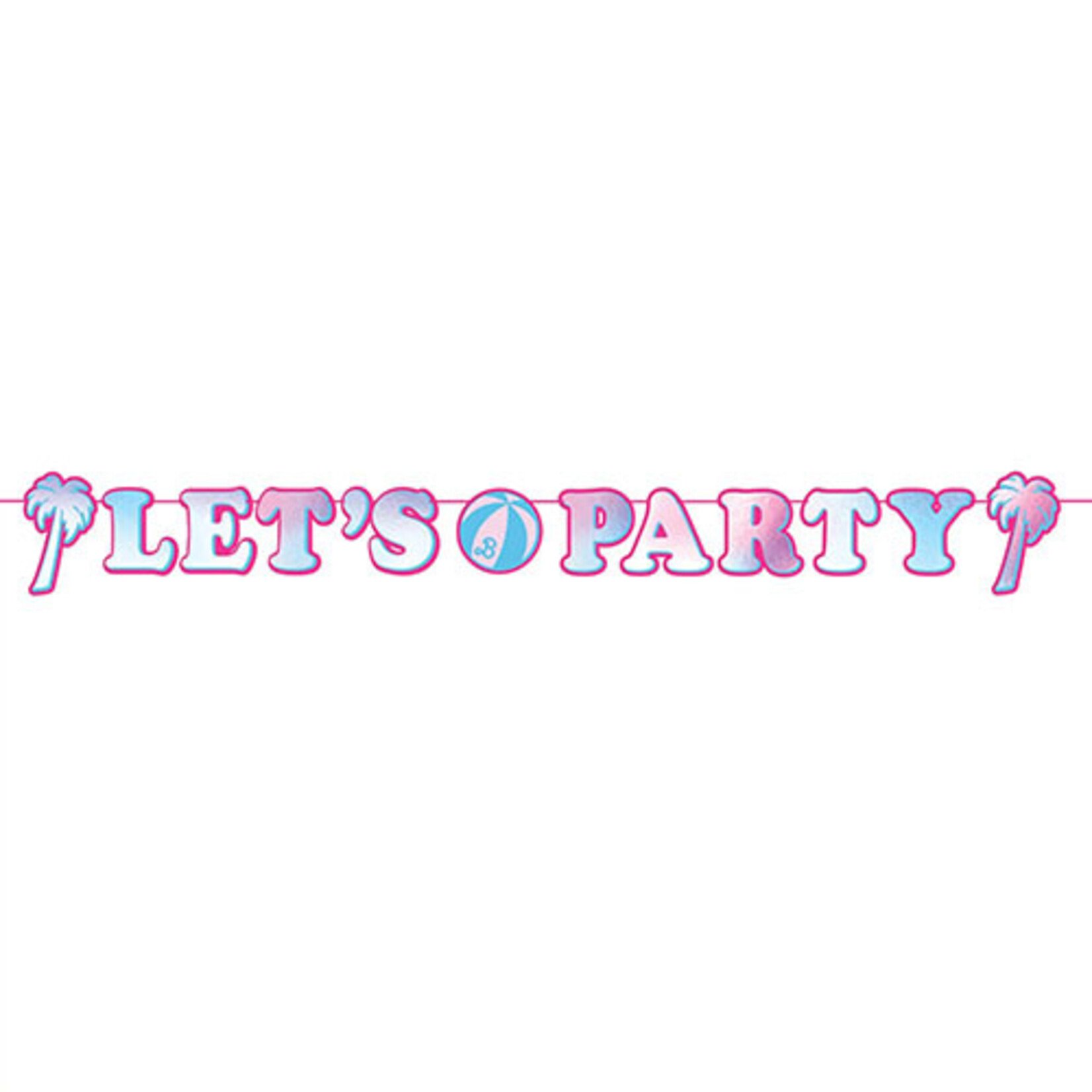 Amscan Malibu Barbie 'Let's Party' Banner - 12ft.