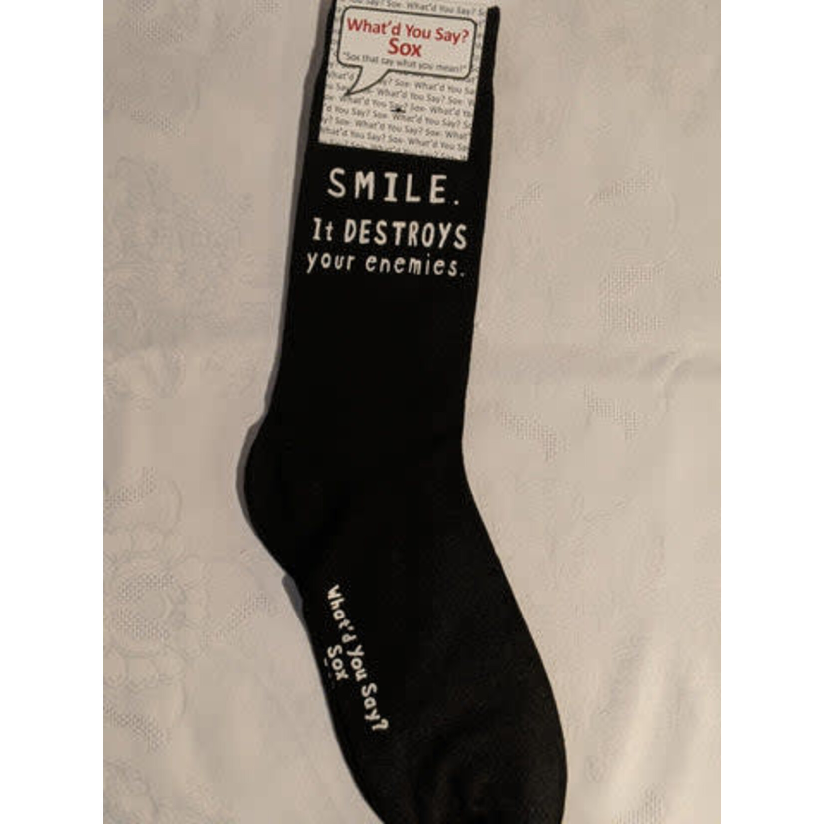 Foozys Smile. It Destroys Your Enemies Socks - 1ct.