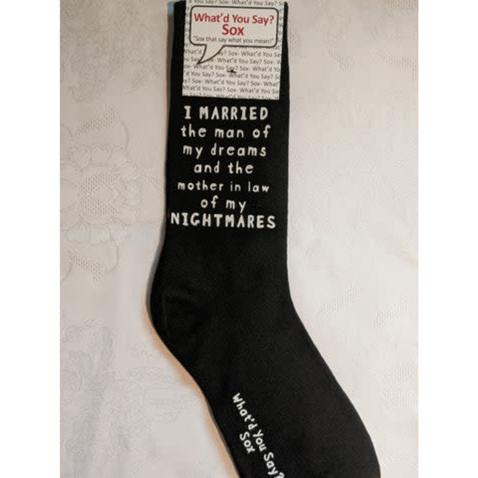 Foozys I Married The Man Of My Dreams...Socks - 1ct.