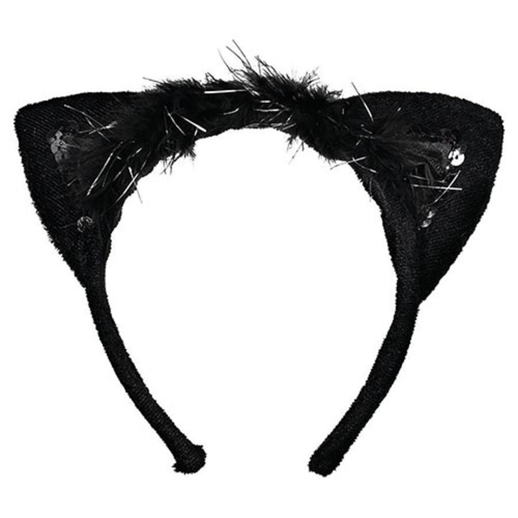 Amscan Fancy Black Soft Cat Ears Headband - 1ct.