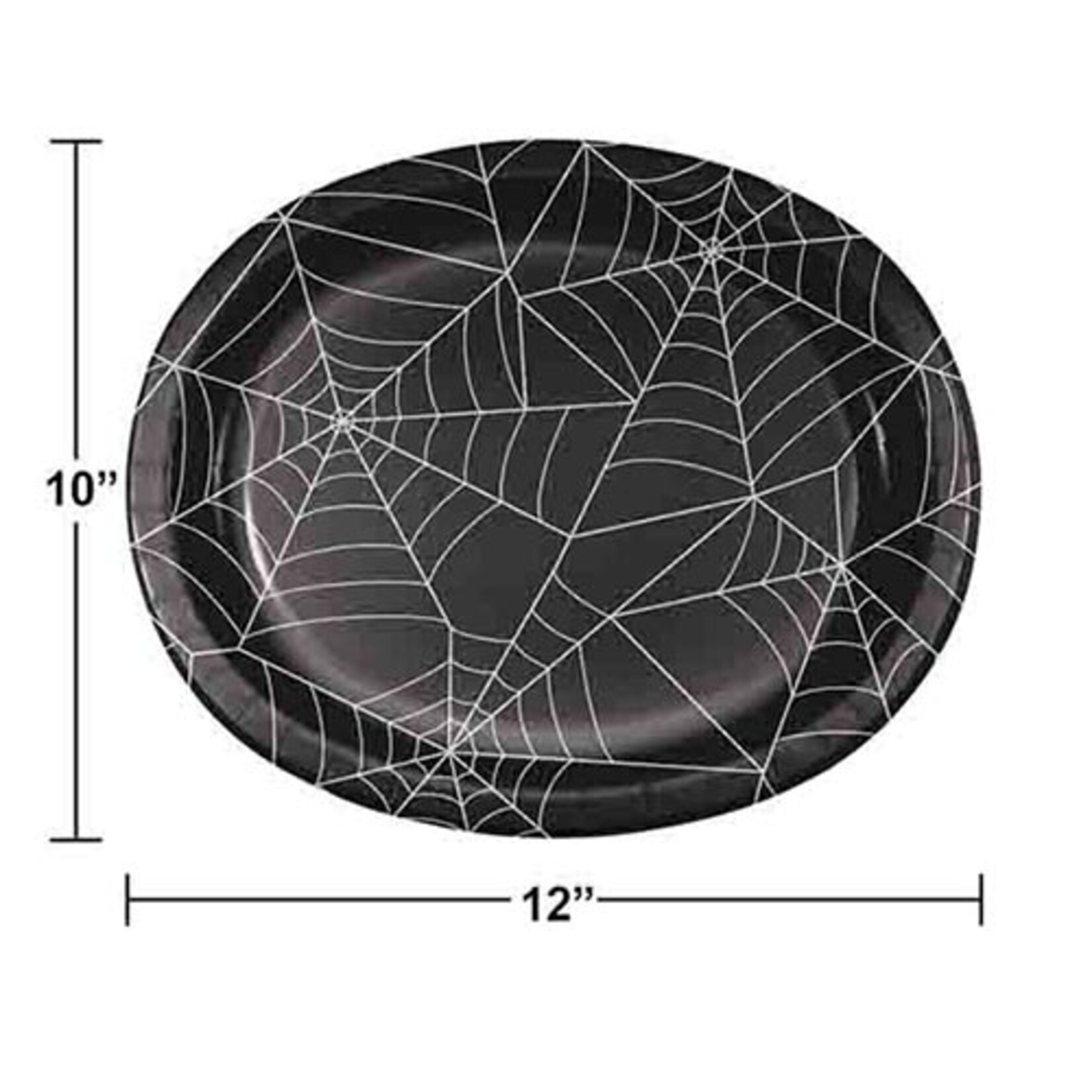 Creative Converting 12" Halloween Spiderweb Platters - 8ct.