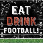 Creative Converting Eat, Drink, Football! Beverage Napkins - 16ct.