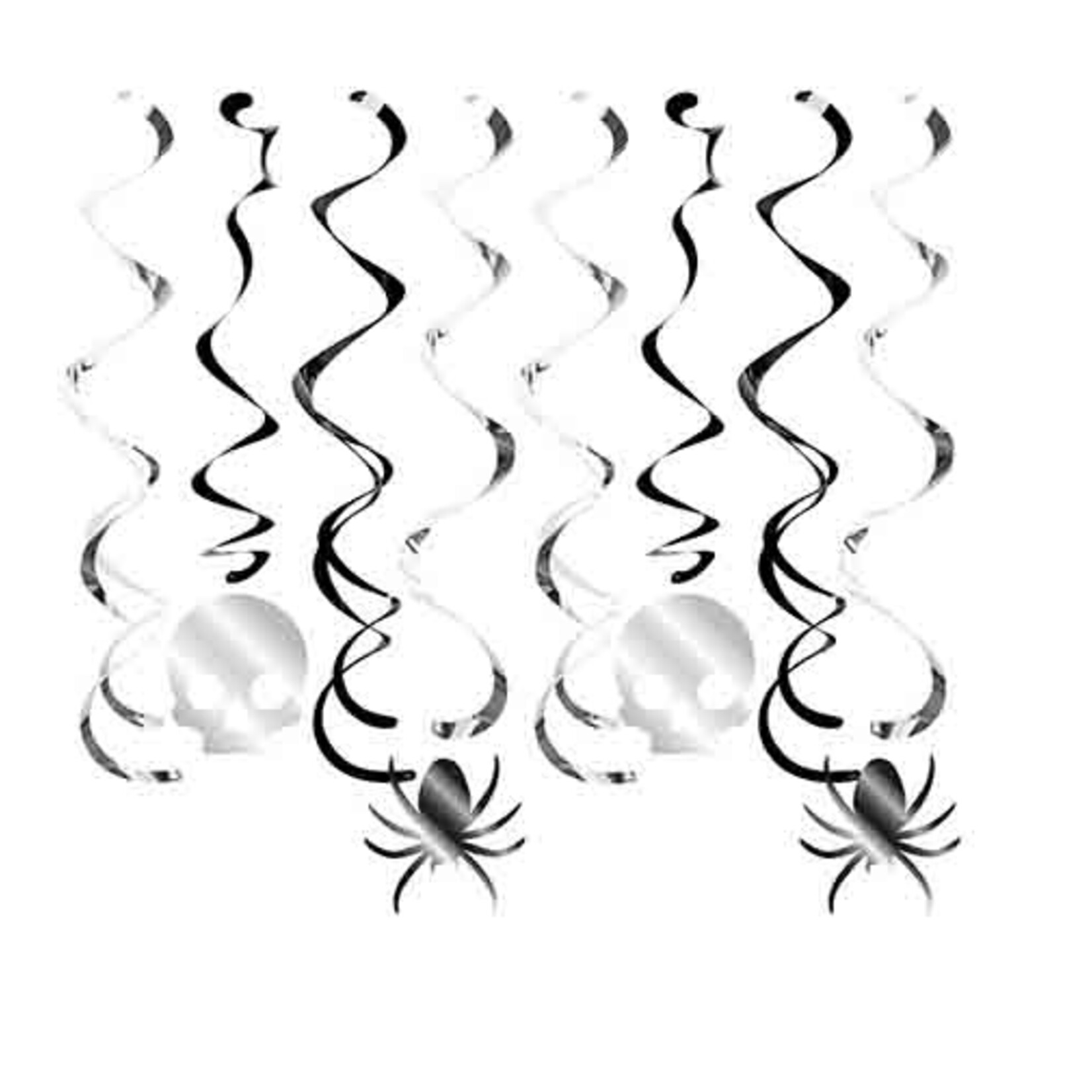 Creative Converting Spider & Skull Hanging Dizzy Danglers - 8ct.