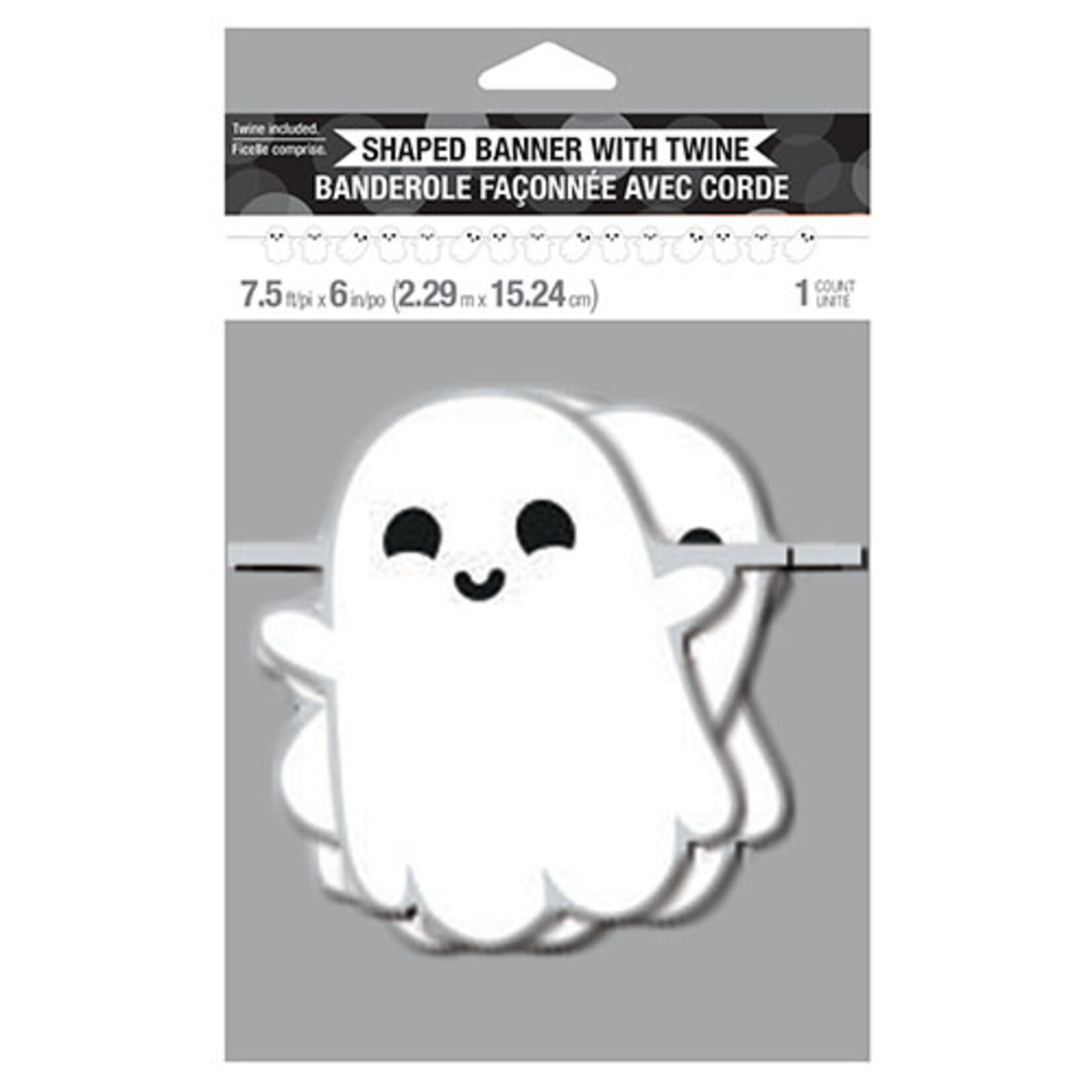 Creative Converting 7' Ghost Shaped Banner - 1ct.