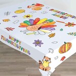 Amscan Thanksgiving Kids Coloring Table Cover - 36" x 48"