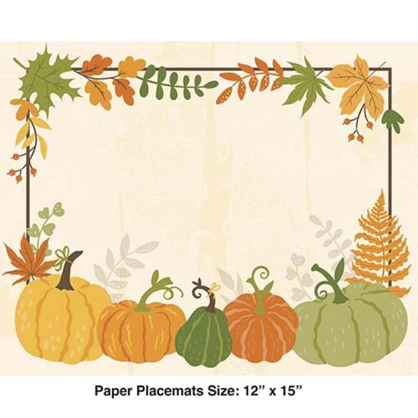 Creative Converting Fall Pumpkin Placemats - 12ct. (12" x 15")