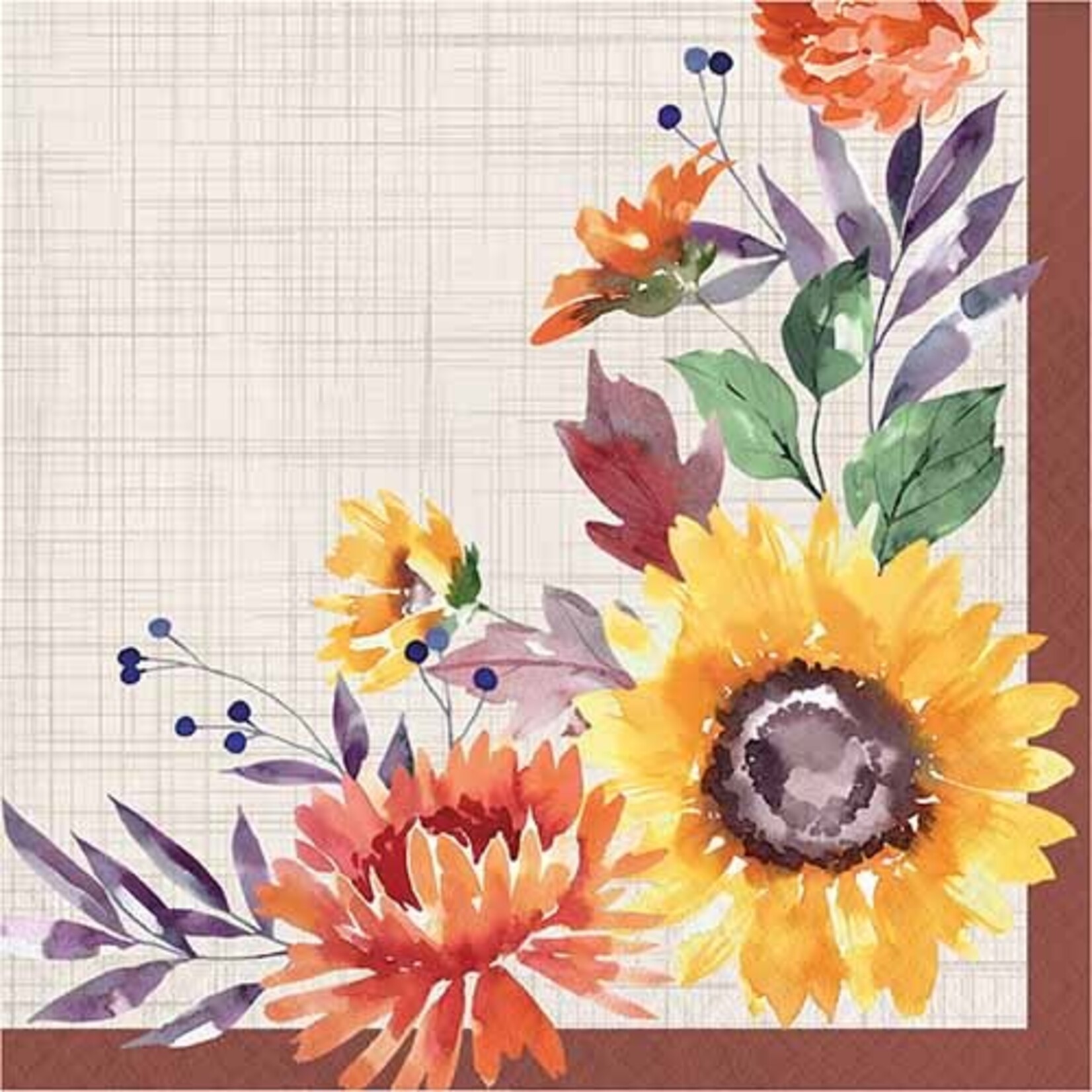 Creative Converting Fall Flowers Lunch Napkins - 16ct.