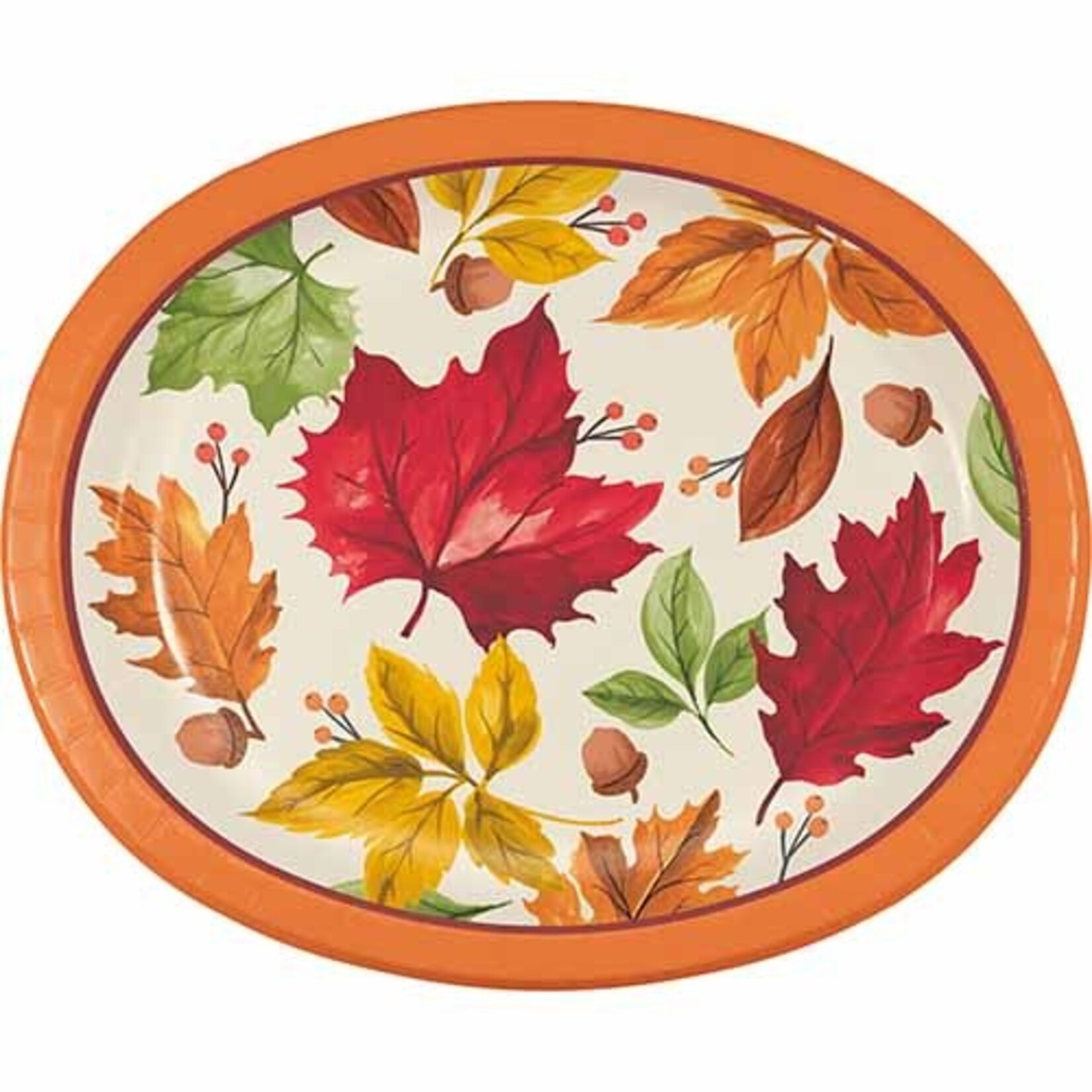 Creative Converting Fall Leaves Oval Platters - 8ct. (10" x 12")
