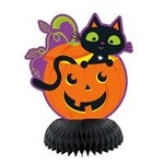 unique Cat in Pumpkin Mini Honeycomb Decorations - 3ct.