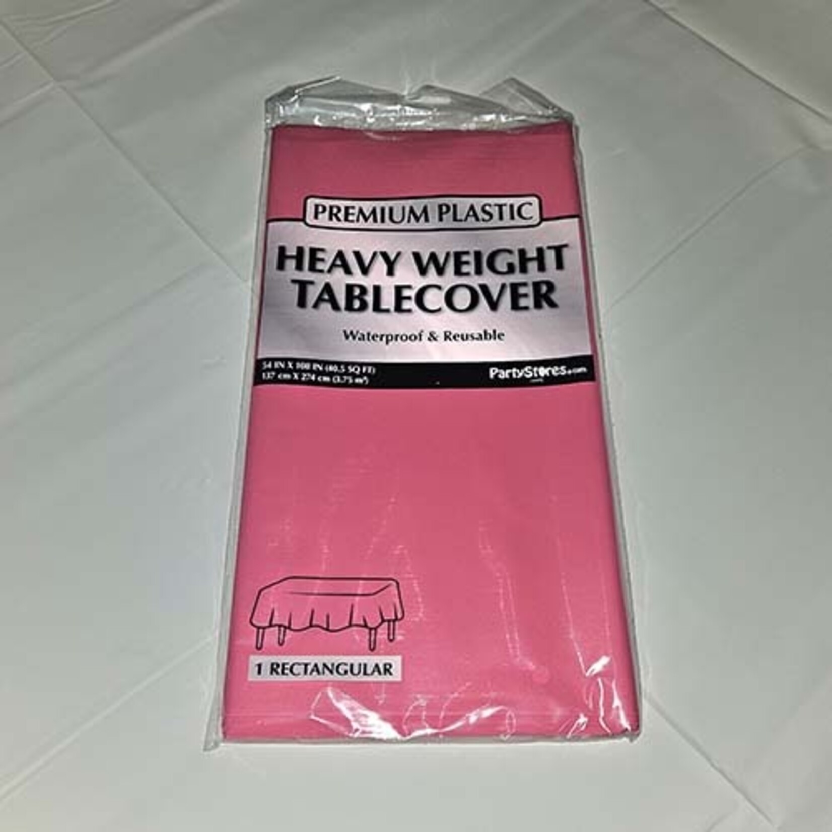 Paper  First Affiliates Hot Pink Premium Rectangle Table Cover - 1ct. - 54" x 108" (Washable & Reusable)