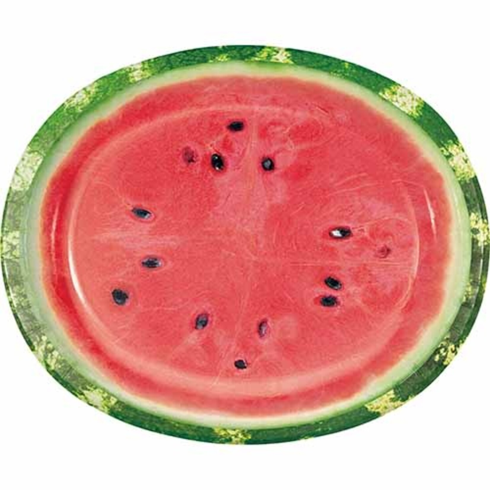 Creative Converting Farm Fresh Watermelon Oval Platters - 8ct. (12" x 10")