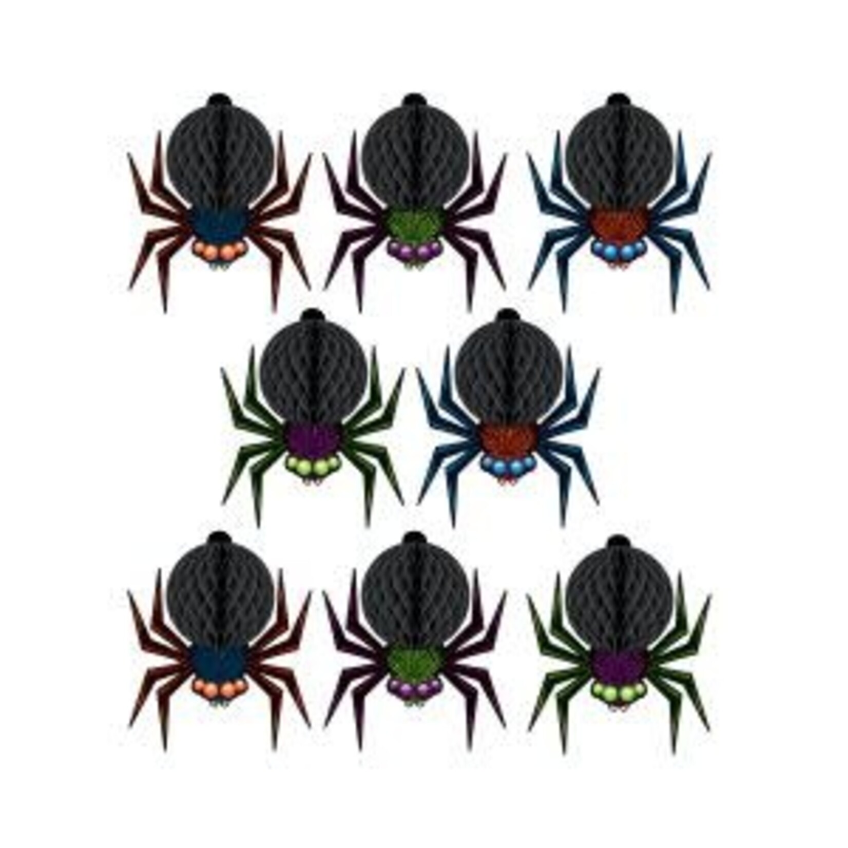 Beistle 6" Hanging Mini Tissue Spiders - 8ct.
