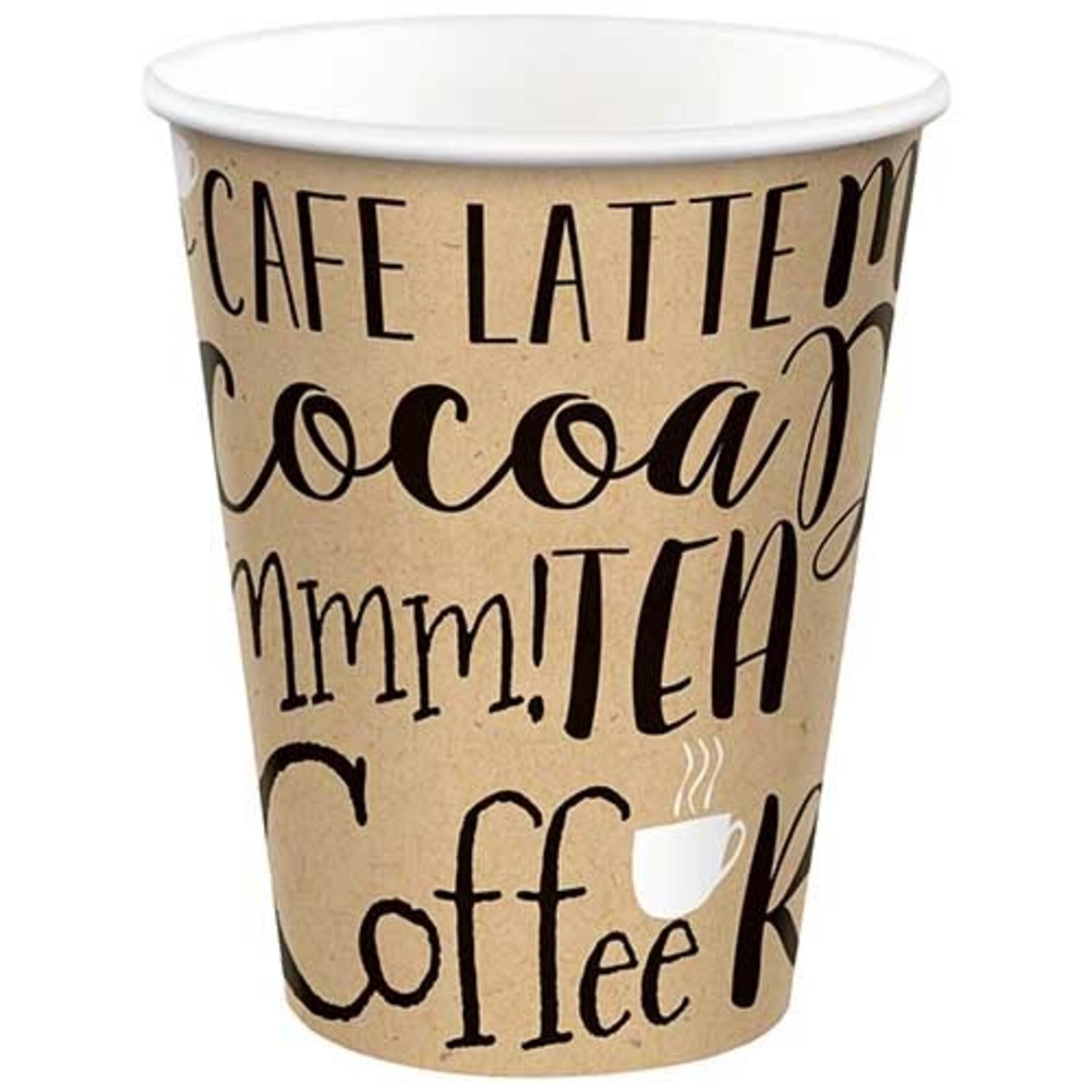 Amscan 12oz. Kraft Paper Coffee Cups - 50ct. (Lids Not Included)