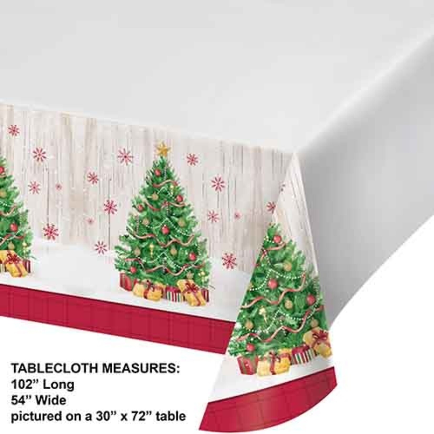 Creative Converting Vintage Christmas Paper Table Cover - 1ct. (54" x 102")