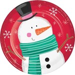 Creative Converting 7" Jolly Characters Snowman Plates - 8ct.